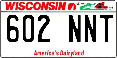 WI license plate 602NNT
