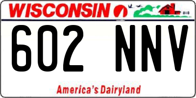 WI license plate 602NNV