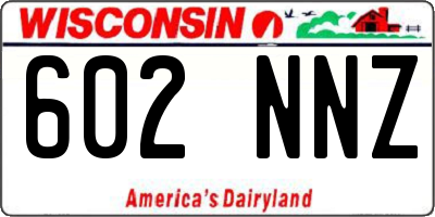WI license plate 602NNZ