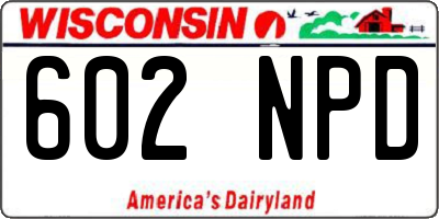 WI license plate 602NPD