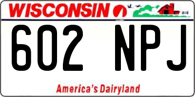 WI license plate 602NPJ