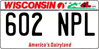 WI license plate 602NPL