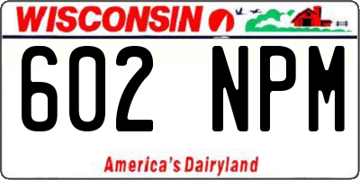 WI license plate 602NPM