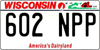 WI license plate 602NPP