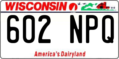 WI license plate 602NPQ
