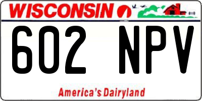 WI license plate 602NPV