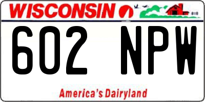 WI license plate 602NPW