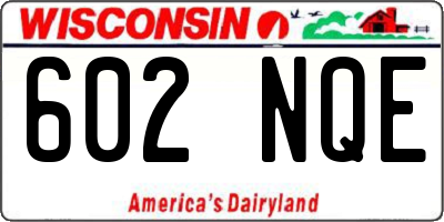 WI license plate 602NQE