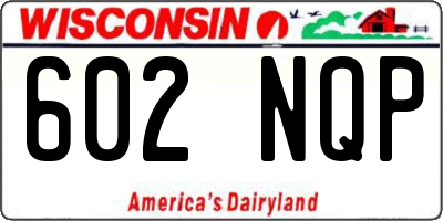 WI license plate 602NQP