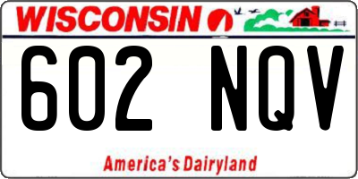WI license plate 602NQV