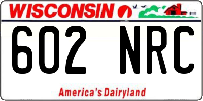 WI license plate 602NRC