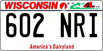 WI license plate 602NRI