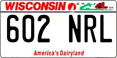 WI license plate 602NRL