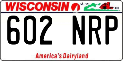WI license plate 602NRP