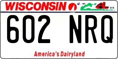 WI license plate 602NRQ