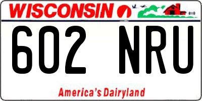 WI license plate 602NRU