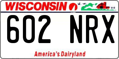 WI license plate 602NRX