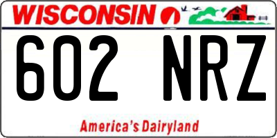 WI license plate 602NRZ