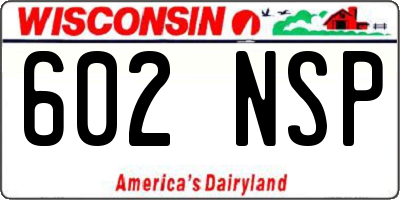 WI license plate 602NSP