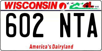 WI license plate 602NTA