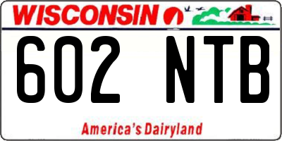 WI license plate 602NTB