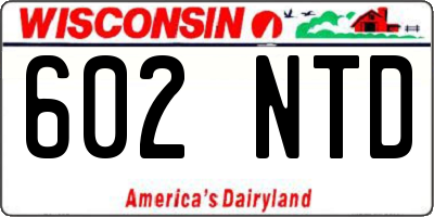 WI license plate 602NTD