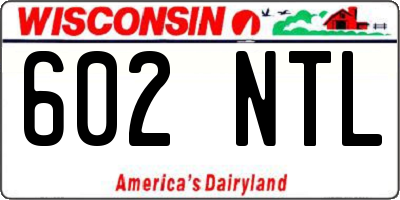 WI license plate 602NTL