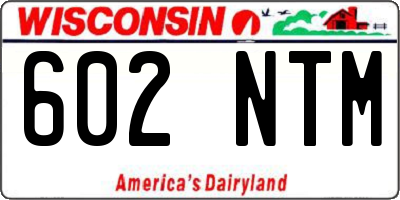 WI license plate 602NTM