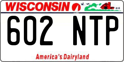 WI license plate 602NTP
