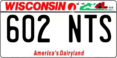 WI license plate 602NTS