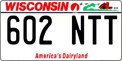 WI license plate 602NTT
