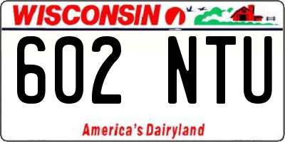 WI license plate 602NTU