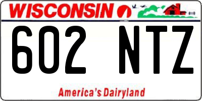 WI license plate 602NTZ