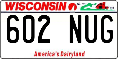 WI license plate 602NUG
