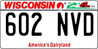 WI license plate 602NVD