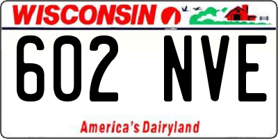 WI license plate 602NVE
