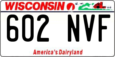 WI license plate 602NVF
