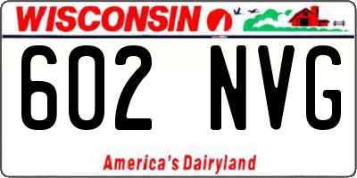 WI license plate 602NVG