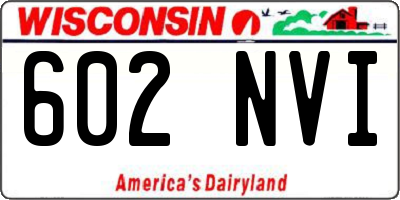 WI license plate 602NVI