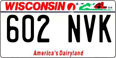 WI license plate 602NVK