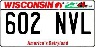 WI license plate 602NVL
