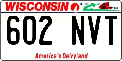 WI license plate 602NVT