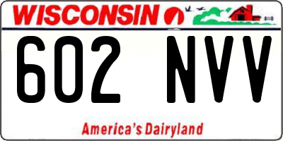 WI license plate 602NVV