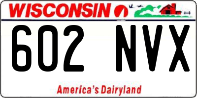 WI license plate 602NVX