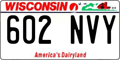 WI license plate 602NVY