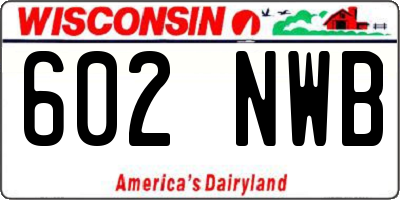 WI license plate 602NWB