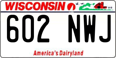 WI license plate 602NWJ