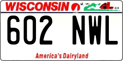 WI license plate 602NWL