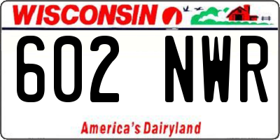 WI license plate 602NWR