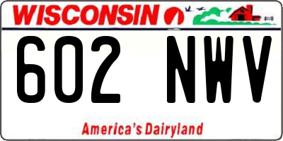 WI license plate 602NWV